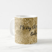 Glam Gold Glitzer Kaffeetasse (Vorderseite Links)