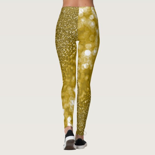 Glam Gold Glitzer Leggings (Rückseite)
