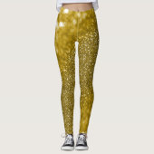 Glam Gold Glitzer Leggings (Vorderseite)