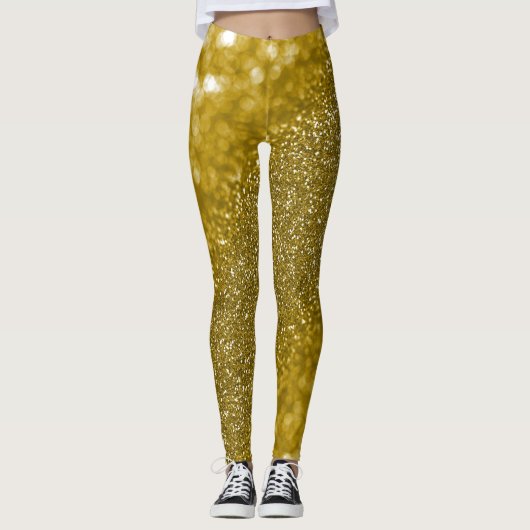 Glam Gold Glitzer Leggings (Vorderseite)