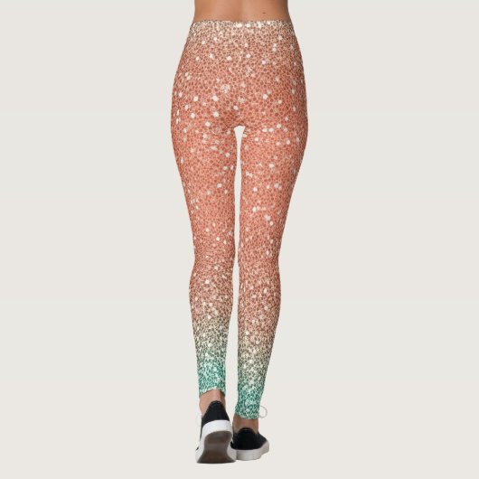 Glam Gold Glitzer Leggings (Rückseite)