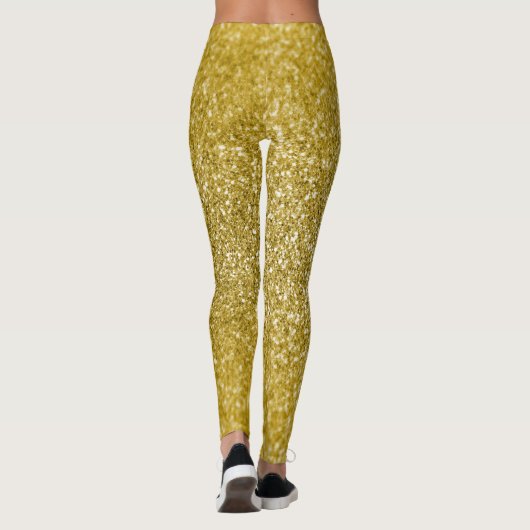Glam Gold Glitzer Leggings (Rückseite)