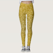 Glam Gold Glitzer Leggings (Vorderseite)