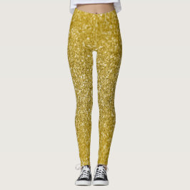 Glam Gold Glitzer Leggings