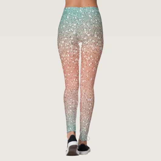 Glam Gold Glitzer Leggings (Rückseite)