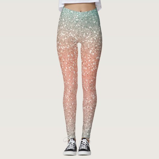 Glam Gold Glitzer Leggings (Vorderseite)