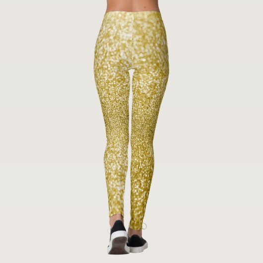 Glam Gold Glitzer Leggings (Rückseite)