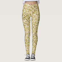Glam Gold Glitzer Leggings