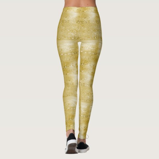 Glam Gold Glitzer Leggings (Rückseite)