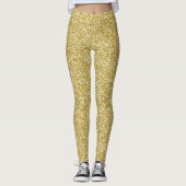 Glam Gold Glitzer Leggings (Vorderseite)