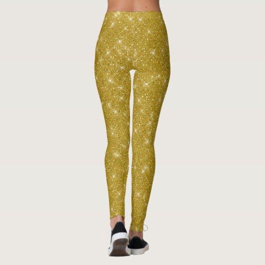 Glam Gold Glitzer Leggings (Rückseite)