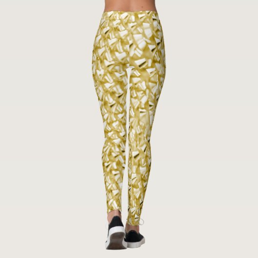 Glam Gold Glitzer Leggings (Rückseite)