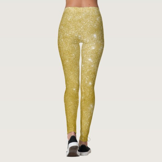 Glam Gold Glitzer Leggings (Rückseite)
