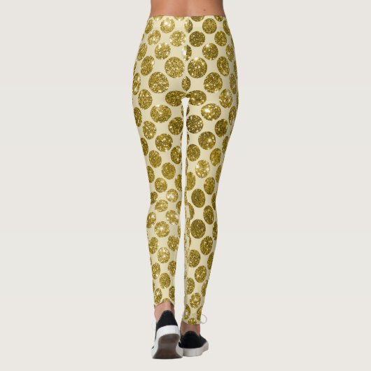 Glam Gold Glitzer Leggings (Rückseite)