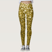 Glam Gold Glitzer Leggings (Vorderseite)