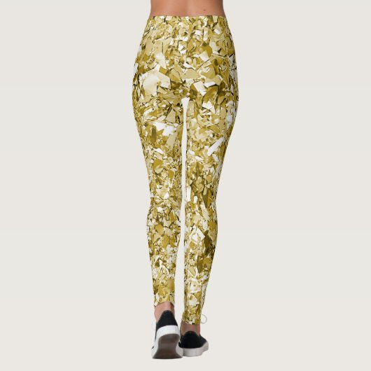 Glam Gold Glitzer Leggings (Rückseite)