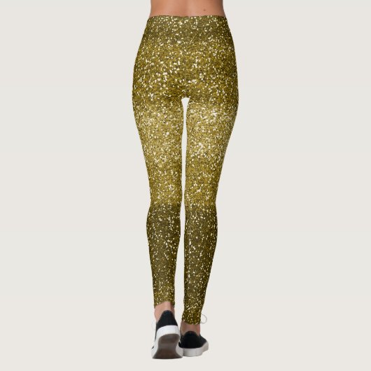 Glam Gold Glitzer Leggings (Rückseite)