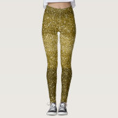 Glam Gold Glitzer Leggings (Vorderseite)