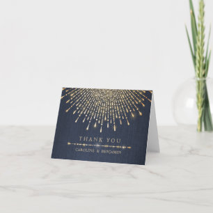 Glam gold Glitzer Marine Deko Hochzeit danke