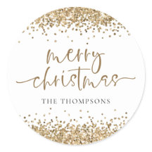 Glam Gold Glitzer Name Frohe Weihnachten