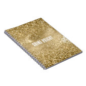 Glam Gold Glitzer Notizblock (Rechte Seite)