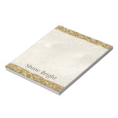 Glam Gold Glitzer Notizblock (Rotiert)