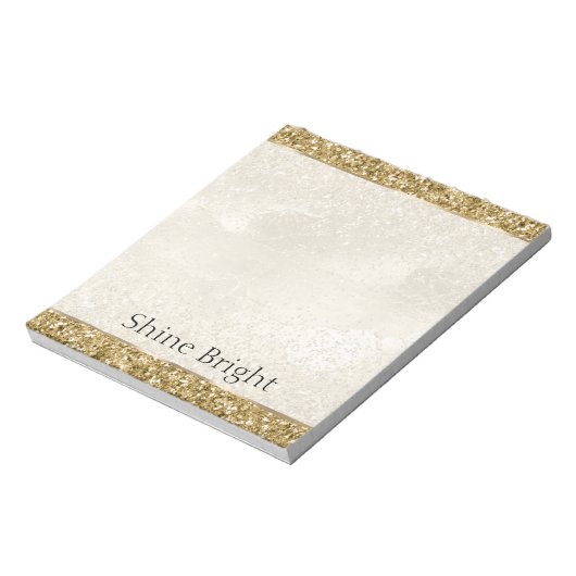 Glam Gold Glitzer Notizblock (Rotiert)