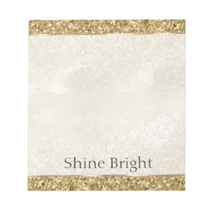 Glam Gold Glitzer Notizblock