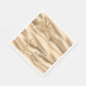 Glam Gold Glitzer Palm Tree Serviette (Ecke)