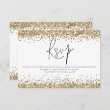 Glam Gold Glitzer QR Code Script Hochzeit