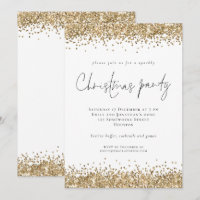Glam Gold Glitzer Script Party