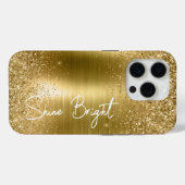 Glam Gold Glitzer Sparkle Case-Mate iPhone Hülle (Rückseite (Horizontal))