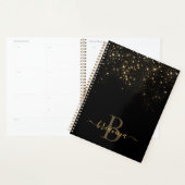 Glam Gold Glitzer Sparkling Elegante Luxe Monogram Planer (Anzeige)