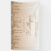 Glam Gold Glitzer Tropfen 16. Geburtstagsparty Banner (Vertikal)