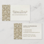 Glam Gold Glitzer Visitenkarte (Vorne/Hinten)