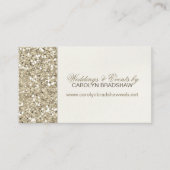 Glam Gold Glitzer Visitenkarte (Vorderseite)