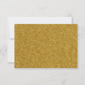 Glam Gold Glitzer Wedding RSVP Card (Rückseite)