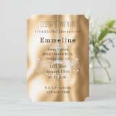 Glam Gold Glitzy Diamonds Chandelier Einladung (Stehend Vorderseite)