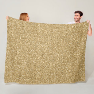 Glam Gold Glitzy Glitzer Fleecedecke