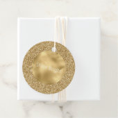 Glam Gold Glitzy Glitzer Geschenkanhänger (Beispiel)
