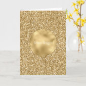Glam Gold Glitzy Glitzer Karte (Gelbe Blume)