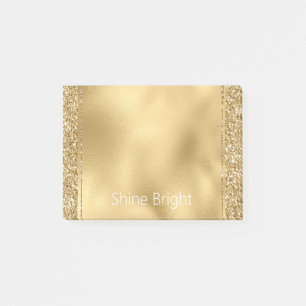Glam Gold Glitzy Glitzer Post-it Klebezettel