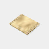 Glam Gold Glitzy Glitzer Post-it Klebezettel (angewinkelt)