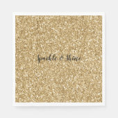 Glam Gold Glitzy Glitzer Serviette (Vorderseite)