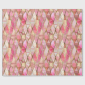 Glam Gold Glitzy Pink Geschenkpapier (Flach)