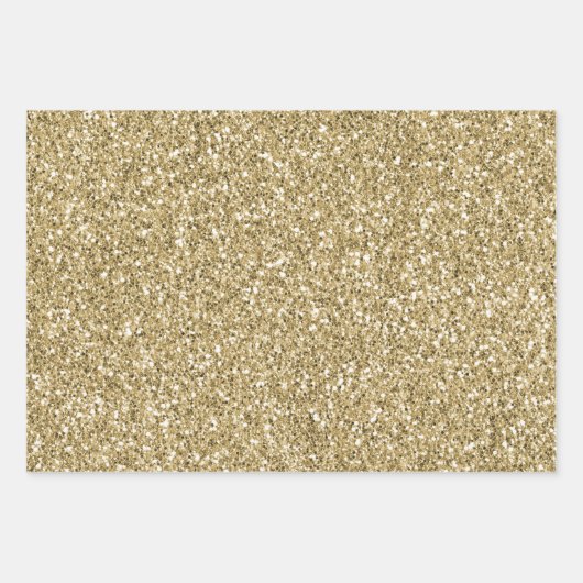 Glam Gold Glitzy Sparkle Glitzer    Geschenkpapier Set (Vorderseite 2)