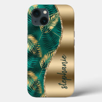 Glam Gold Green Tropical Foliage