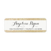 Glam Gold Imitate Glitzer Rückgabeadresse (Vorne)