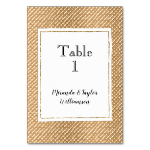 Glam Gold Imitate Textur Tischnummer