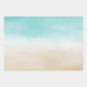 Glam Gold Leopard Print Aqua Ombre Aqua Geschenkpapier Set (Vorderseite 2)